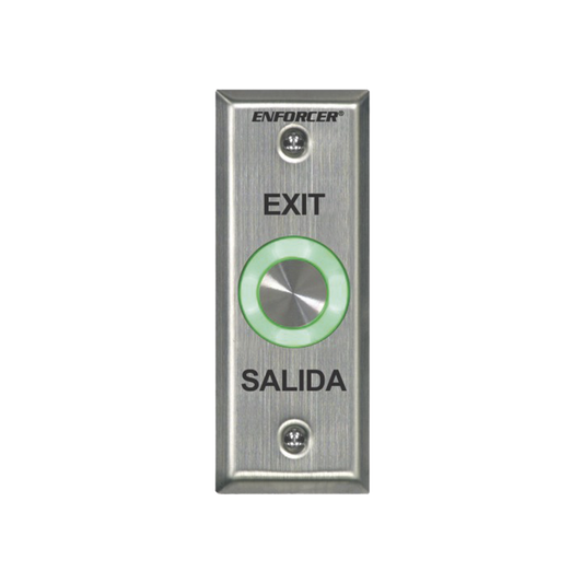 SD6176SS1Q - Botón de Salida con Aro Iluminado Color Verde y Rojo / IP65 / Buzzer / Función Toggle (Enclavado) / Temporizador  / Relevador NC/NO/ Uso Exterior e Interior.