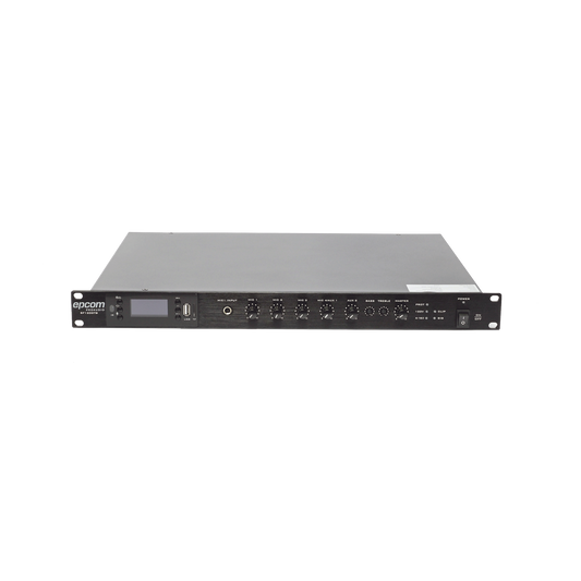 SF-120DTB Amplificador Mezclador | 120W RMS | Sistema 100V y Baja Impedancia | MP3 | Tuner | Bluetooth | Música ambiental y Voceo