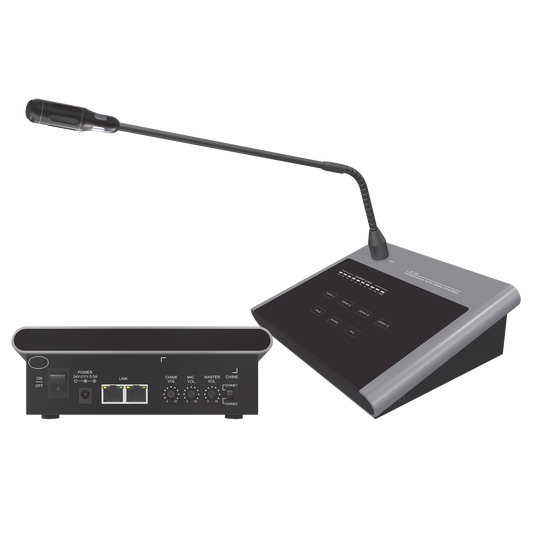 SF-214B - Microfono Remoto de 4 Zonas Para Sistema de Voceo | Compatible Con Amplificadores SF4240UC y SF2240UC