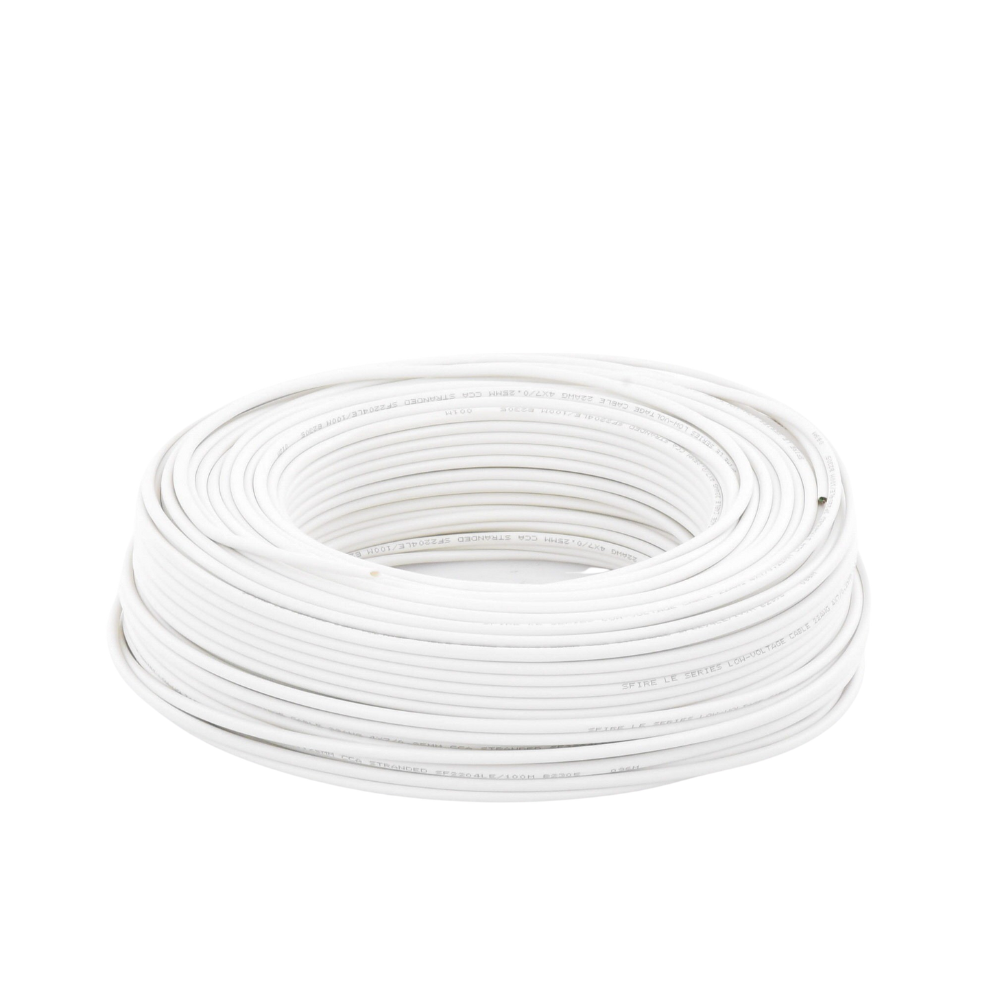 SF-22-04-LE/100M Bobina de 100 Metros / Cable de CCA / 4 x 22 AWG / Tipo Aluminio Revestido de Cobre / Aplicaciones en Alarmas de Intrusión /Automatización