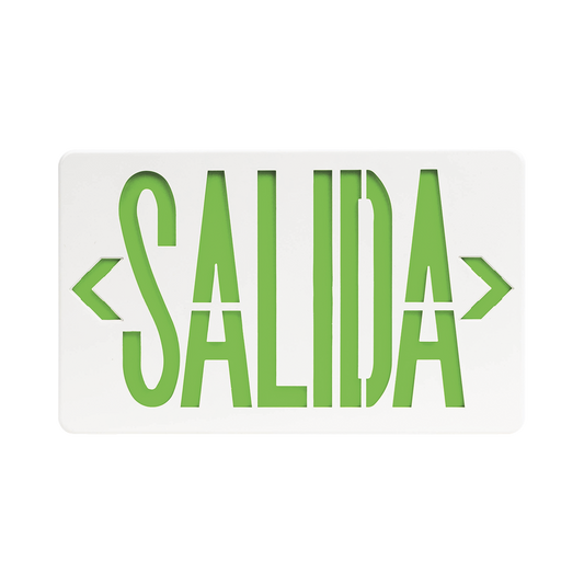 SF820X - Letrero LED DUAL de SALIDA Universal con alto brillo/uso en pared, lateral o techo/Batería de Respaldo Incluida.