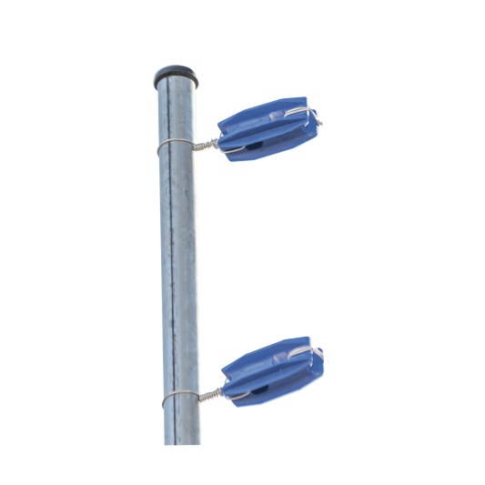 SFESQUINEROB Aislador de color Azul para postes de esquina de alta Resistencia con Anti UV de uso en cercos eléctricos