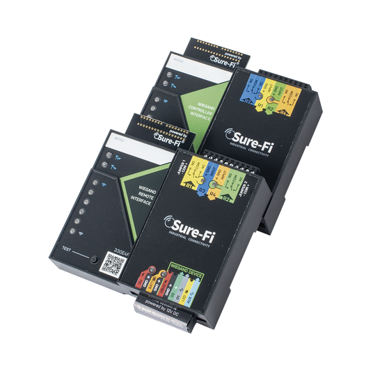 SFKDS004WIEGAND - Convertidor de lectora para control de acceso (cableado a inalámbrico) / 1 Wiegand / 2 Relevadores / 2 Entradas / Atraviesa hasta 1.6 KM En Construcción o Material