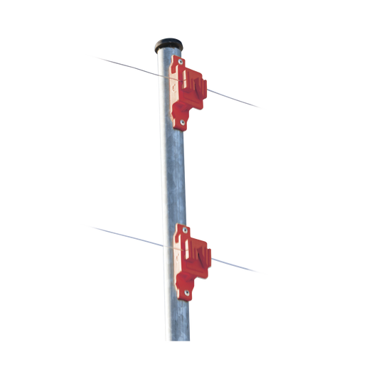SFPASOR Aislador de Paso color Rojo reforzado para cercos eléctricos, resistente al clima extremoso