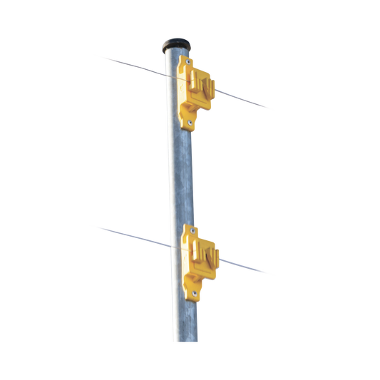 SFPASOY Aislador de Paso color Amarillo reforzado para cercos eléctricos, resistente al clima extremoso