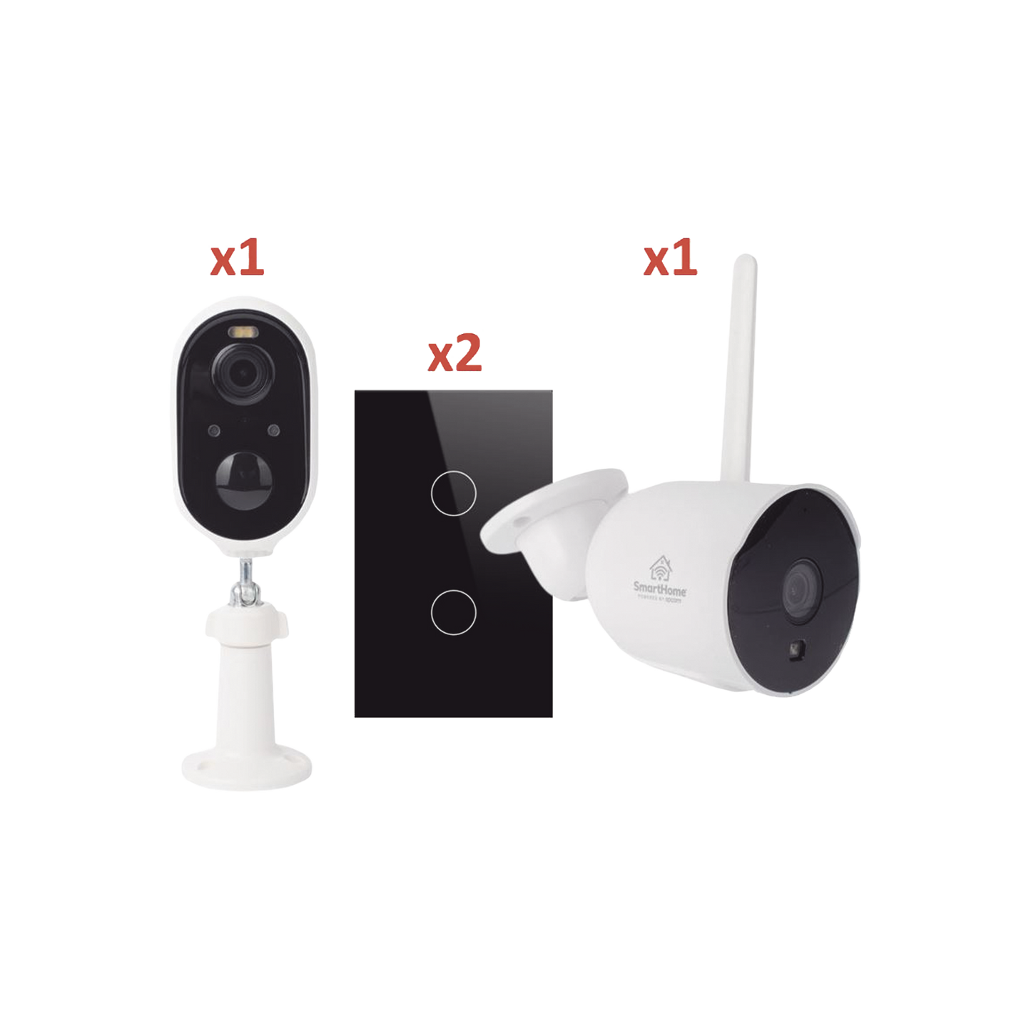 SH2CAM2SK - (Wifi) KIT 2 camaras Wifi y 2 apagadores inteligentes Wifi