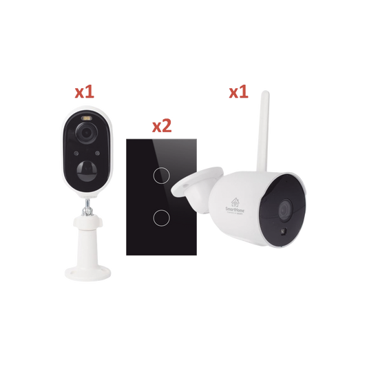 SH2CAM2SK - (Wifi) KIT 2 camaras Wifi y 2 apagadores inteligentes Wifi