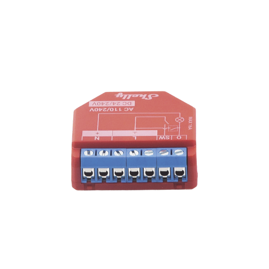 SHELLYPLUS1PM Relevador inalámbrico inteligente 16A, 110-230 V, medición de consumo, compatible con asistente de voz Alexa, Google Home
