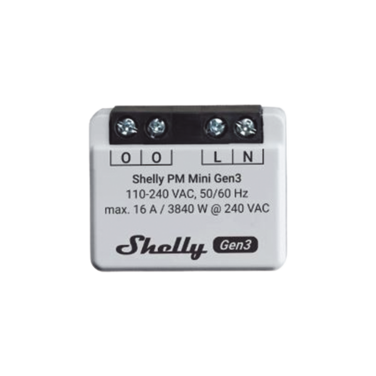 SHELLYPMMINIGEN3 Mini Interruptor inteligente con Wi-Fi, medición de consumo, 1 canal 8A, compatible con asistentes de voz Alexa y GoogleHome