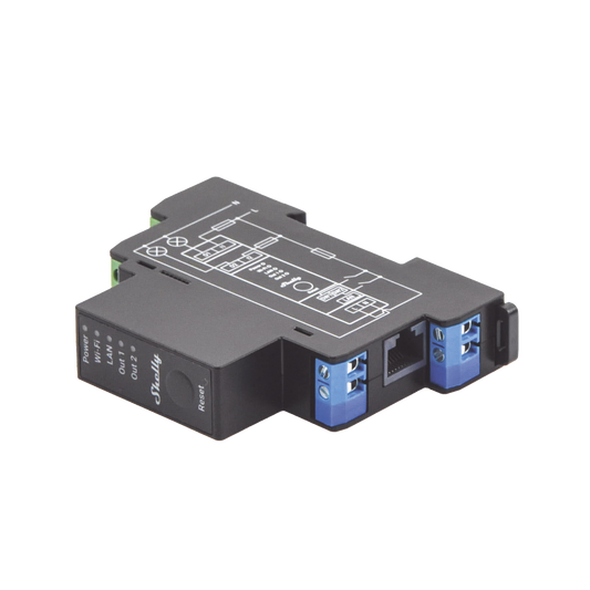 SHELLYPRO2PM Relevador inalámbrico inteligente WIFI y Ethernet / Industrial y residencial / Hasta 16A / 2 canales
