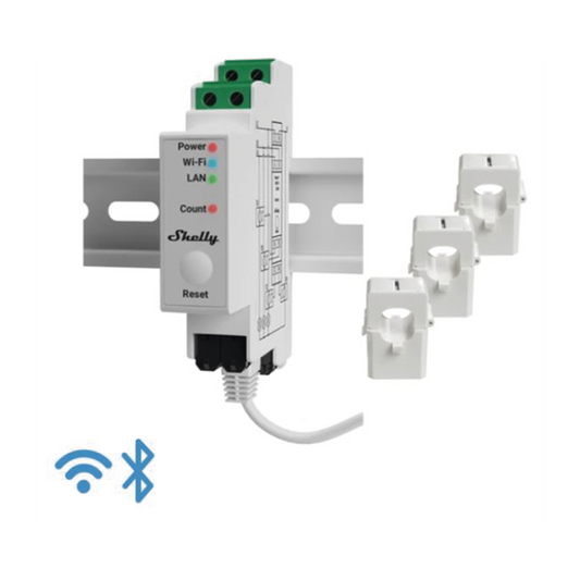 SHELLYPRO3EM Medidor Trifásico de Corriente Alterna / WIFI / industrial y residencial / Nube P2P