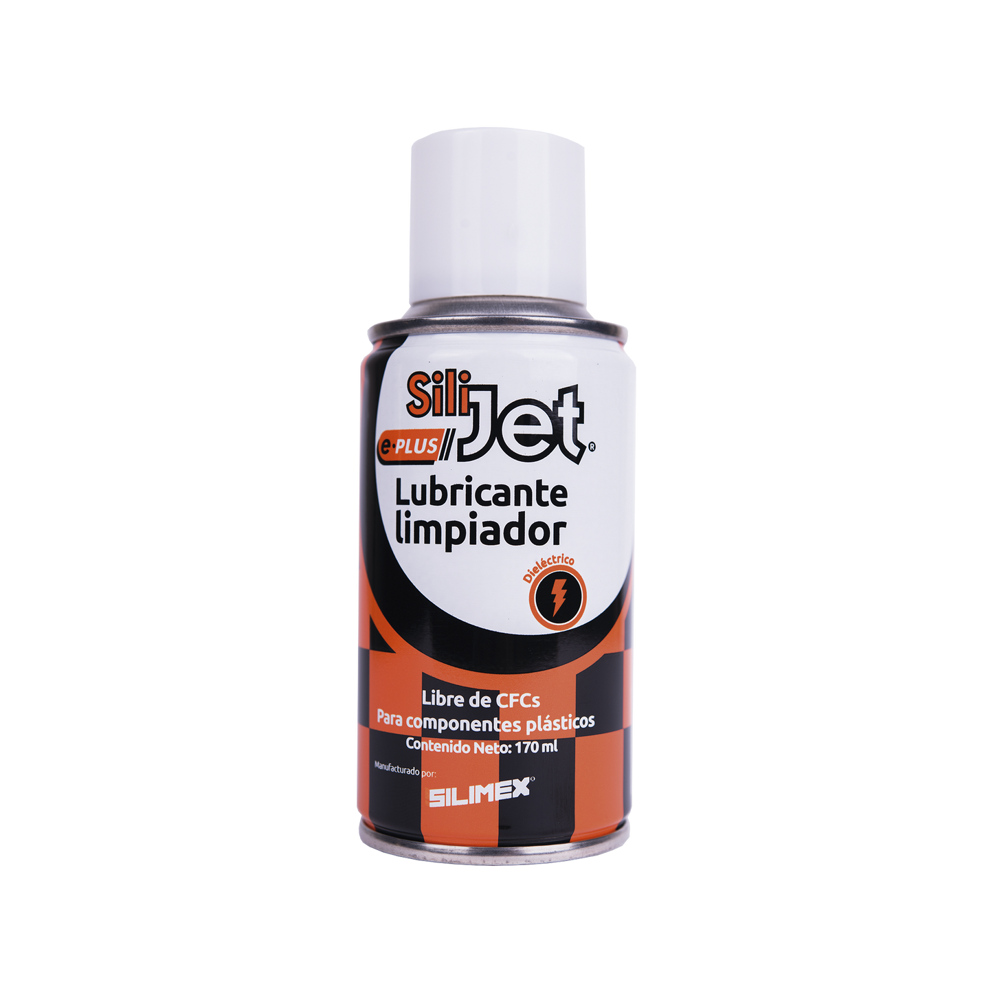 SILIJET-E-PLUS Limpiador lubricante en aerosol dieléctrico,  protege mecanismos, circuitos, sensores, ventiladores, 170 ml.