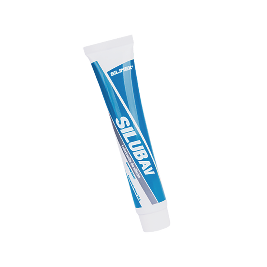 SILUB-AV Lubricante de silicón dieléctrico de alta viscosidad , soporte de -10 hasta 80ºC, para mecanismos de alta fricción, tubo 28 grs