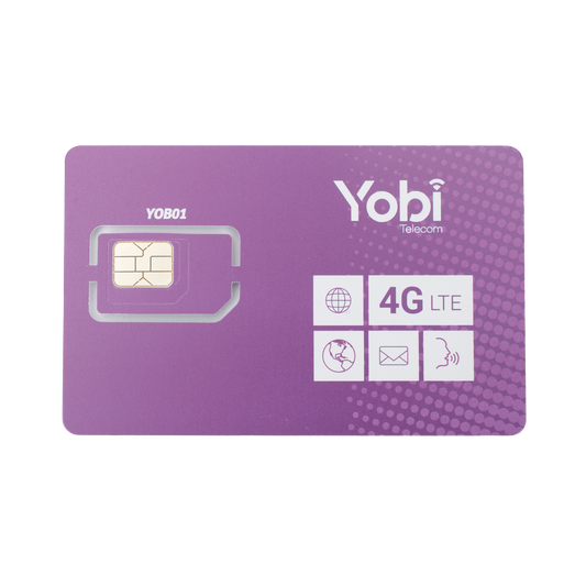 SIM10GBYOBI - SIM Yobi para dispositivos móviles 3G/4G con recarga de 10GB cada mes durante 1 año de servicio (solo datos)