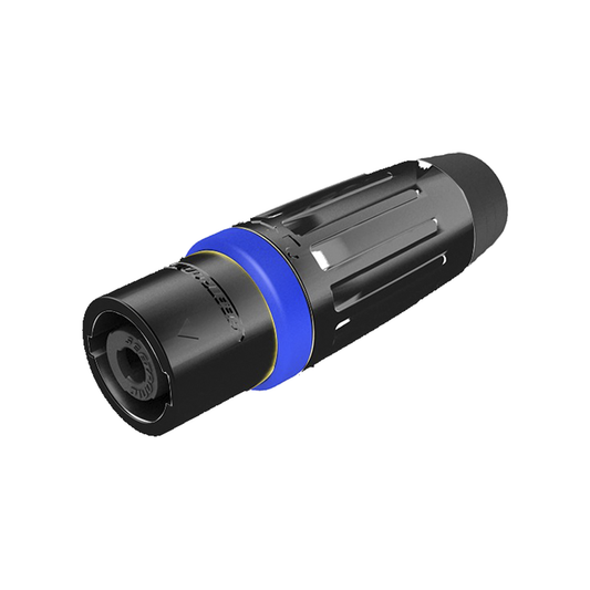 SLDM4-B - Speakon Conector de cable macho de 4 polos, carcasa negra, cable AWG10,  30A