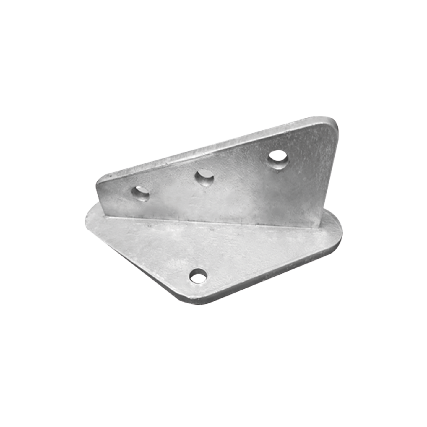 SLM-ANG-2G Ancla Aleta de 3 Orificios con 2 Puntos de Fijación. Uso en Fijación de mástiles. Galvanizado por Inmersión en Caliente.