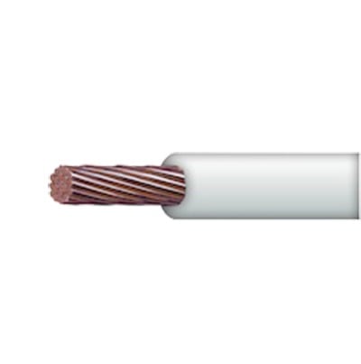 SLY-304-WHT  ( SLY305 ) Cable 10 awg  color blanco,Conductor de cobre suave cableado. Aislamiento de PVC, autoextinguible. (Venta por Metro)