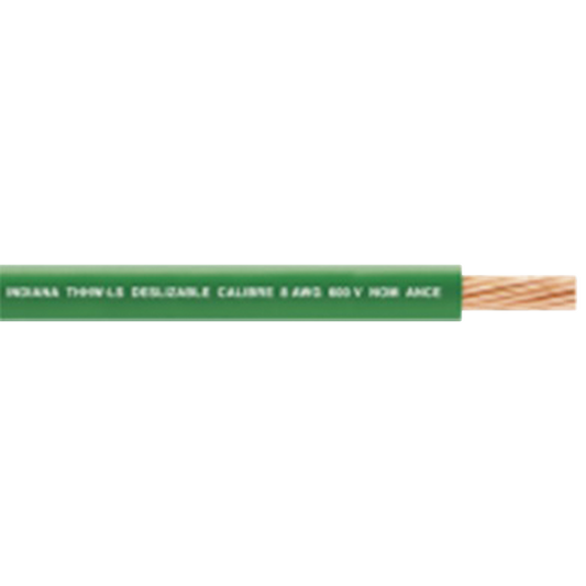 SLY-316-GRN/100 Cable Eléctrico 16 awg  color verde, Conductor de cobre suave cableado. Aislamiento de PVC, auto-extinguible.BOBINA de 100 MTS