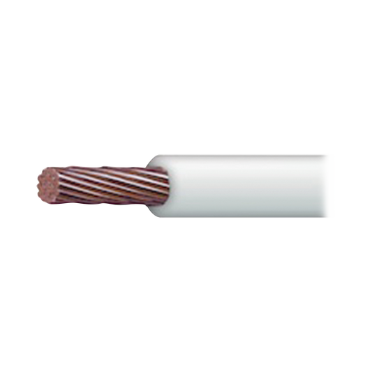 SLY-316-WHT/100 Cable Eléctrico 16 awg  color blanco, Conductor de cobre suave cableado. Aislamiento de PVC, auto-extinguible.BOBINA de 100 MTS