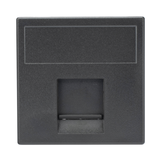 SM-1-KEY-G - M�dulo Color Grafito con 1 Espacio para Jack Keystone con Guardapolvo para las Cajas de Escritorio Ofiblock y Teleblock / (K76/14)