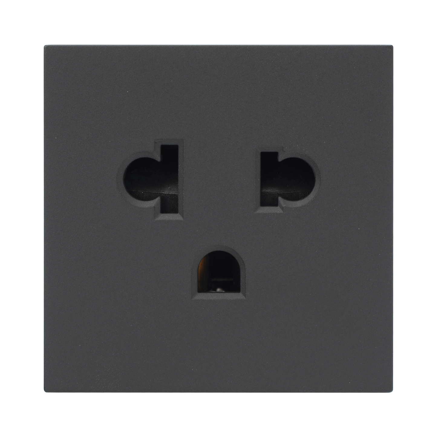 SM-TCEA-G - M�dulo para Tomacorriente Euroamericano / Color Grafito / 45x45 mm (1.77 x 1.77 Pulgadas) / Compatible con Torres y Cajas para Escritorio de la Marca Simon
