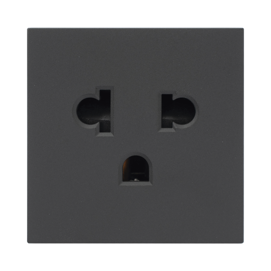 SM-TCEA-G - M�dulo para Tomacorriente Euroamericano / Color Grafito / 45x45 mm (1.77 x 1.77 Pulgadas) / Compatible con Torres y Cajas para Escritorio de la Marca Simon