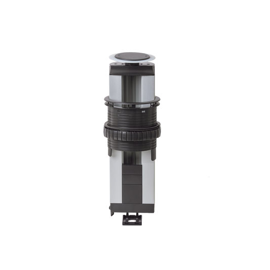 SM-TORR4M - Teleblock Simon K45 para Voz, Datos, Multimedia o Contactos El�ctricos / Capacidad para 4 M�dulos K45 / Apertura Manual con Tapa Abatible / Instalaci�n en Mobiliario de Oficina o Comercial / (KTL204CY)