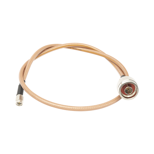 SN142KSMA60 - Jumper con Cable LP142 de 60 cm (23.62 Pulgadas), con Conectores N Macho a SMA Macho (Hasta 8 GHz).