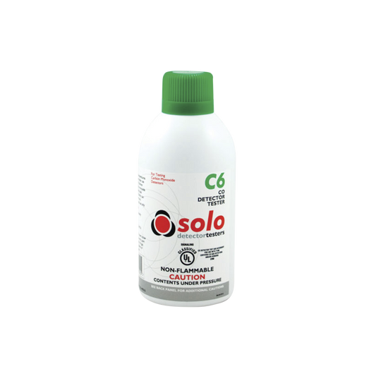 SOLO-C6 Lata De Gas De Monóxido De Carbono (CO) Genuino Para Prueba De Detectores De CO, Uso Manual o En Dispensadores SOLO-330/SOLO-332, Listado UL