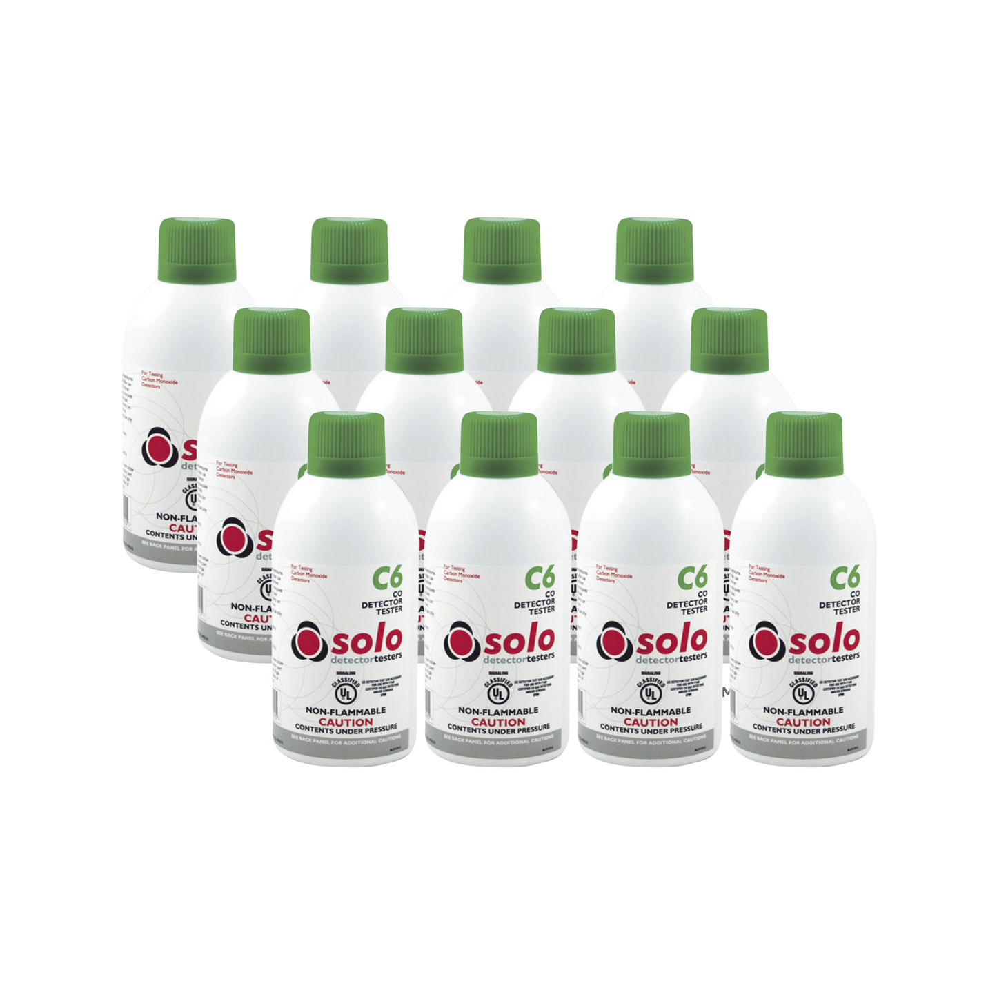 SOLOC6-BP - Paquete De 12 Latas De Gas Genuino De Monóxido De Carbono CO De Uso Manual o Dispensadores SOLO-330/SOLO-332