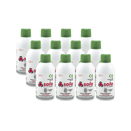 SOLOC6-BP - Paquete De 12 Latas De Gas Genuino De Monóxido De Carbono CO De Uso Manual o Dispensadores SOLO-330/SOLO-332