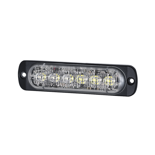 SP12AW - Luz Auxiliar de 12 LED, Ambar/Claro, SAE, Bisel Negro, Lente Transparente