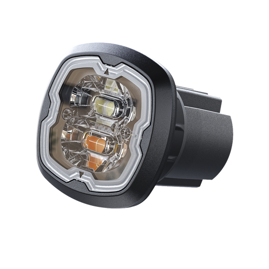 SPF16W - Estrobo Oculto, 6 LED, Claro, SAE Clase I, Empotrable, Lente Transparente