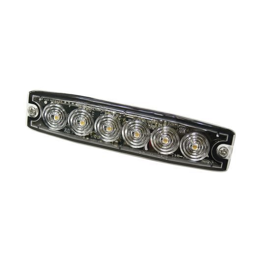 SPL6A - Luz Auxiliar de 6 LED, ámbar, SAE Clase I, lente transparente