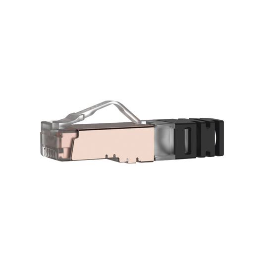 SPS688-C Plug RJ45 Cat6 Blindado, Para Cable Calibre 24-26 AWG, Chapado en Oro de 50 micras, Paquete de 100 piezas