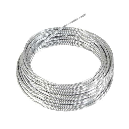 Rollo o carrete de 50 Metros de Retenida de 1/8" de Alta Resistencia, Galvanizado clase A.