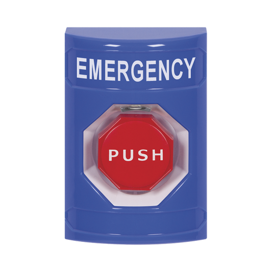 SS2405EM-EN Botón de Emergencia, Texto en Español, Policarbonato Súper Resistente, Momentaneo