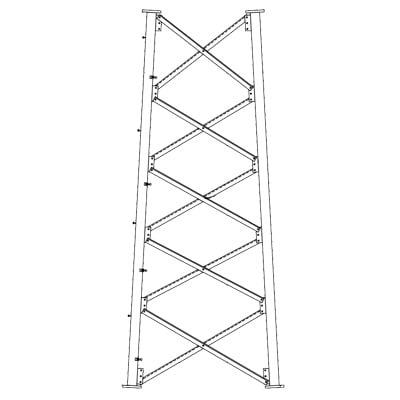 SSV6N62 Sección 6 Base para Torre Autosoportada línea SSV (Código de Fábrica: 6N62)
