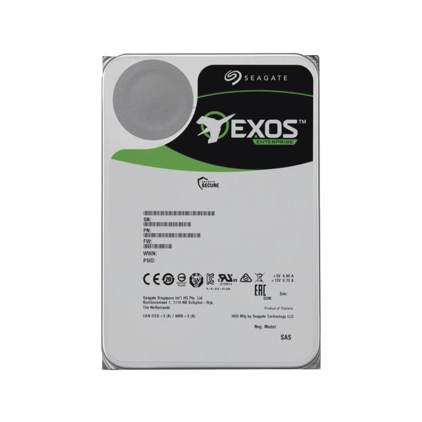 Disco Duro 3.5 10TB Exos / 7200 RPM / SAS / Alto Rendimiento / Recomendado para DS-A82024D