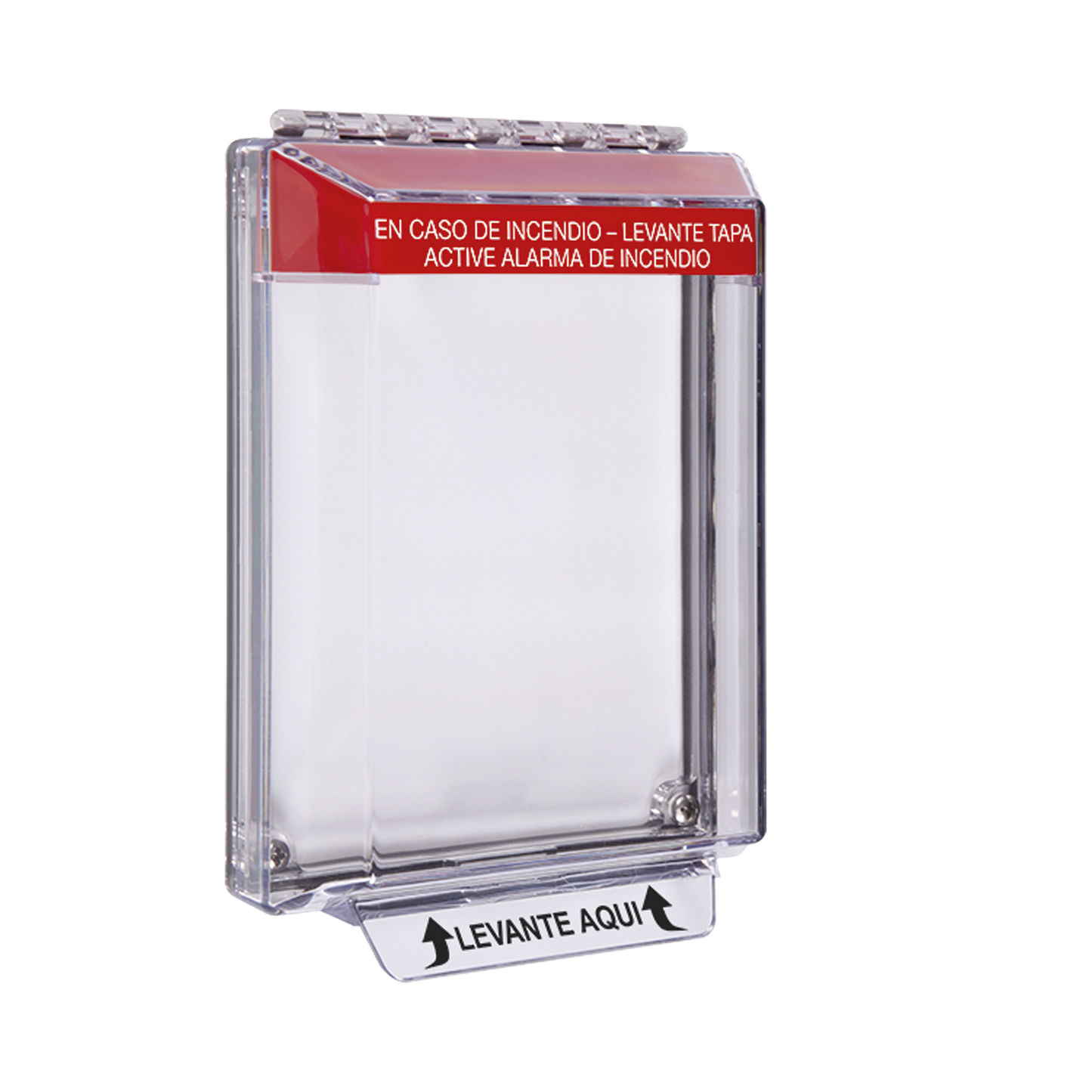 STI-14010FR-ES Cubierta Universal Transparente de Bajo Perfil y Texto de Incendio en Español