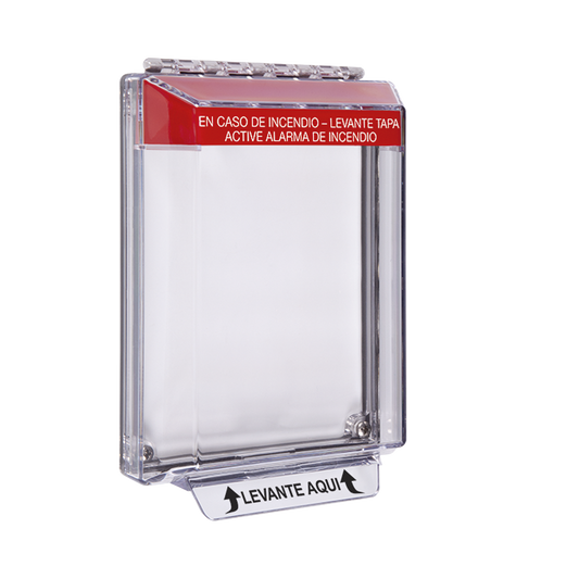 STI-14010FR-ES Cubierta Universal Transparente de Bajo Perfil y Texto de Incendio en Español