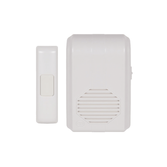 STI-3350 - Timbre Inalámbrico Para Puerta Con 10 Tonos, Hasta 150m Linea de Vista, Con Receptor Inalámbrico Incluido, 110Vca