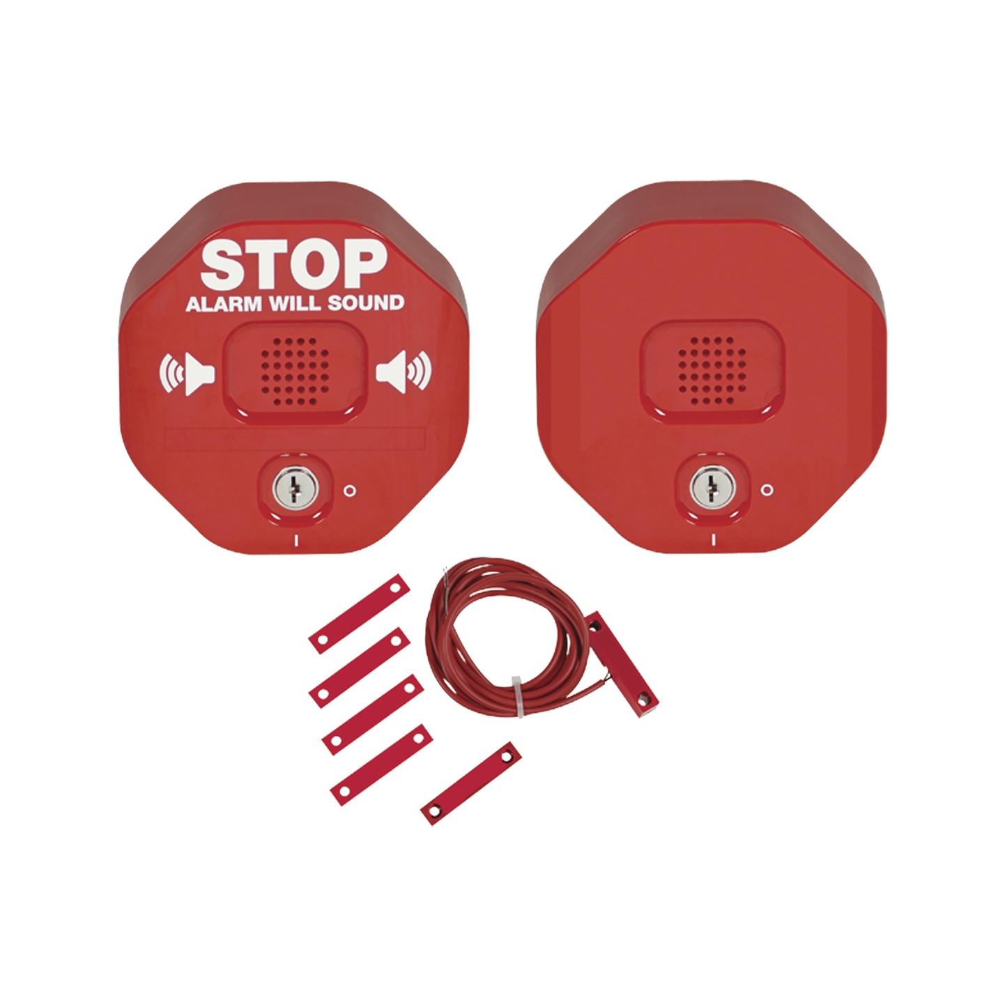 STI-6404 Alarma multifunción Exit Stopper® con bocina remota, para puertas dobles