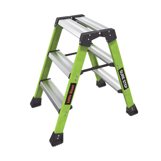 SURESTEP - Escalera Plegable 2 Peldaños de Fibra de Vidrio / Tamaño 66 cm ( 2' 2").