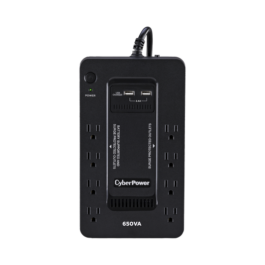 SX650U UPS de 650 VA/390 W, Topología Standby con Modo Ahorrador ECO, Entrada 120 Vca NEMA 5-15P, Con 8 Tomas NEMA 5-15R