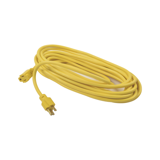 SYS-136173 Extensión eléctrica de uso rudo aterrizada 10 metros / 127 V CA 10 A Máximo / Color Amarillo.