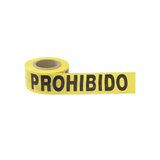 SYS-137299 - Cinta para barricada "PROHIBIDO EL PASO" de 100 m y ancho de 3".