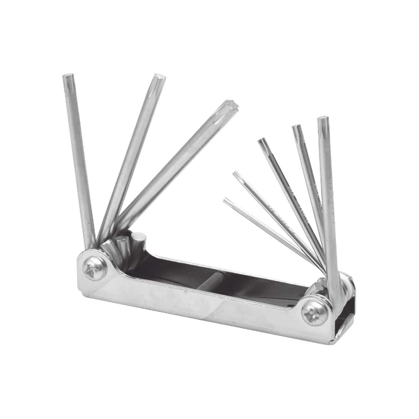 SYS-ALLFTN8 - Juego de 8 llaves hexagonales Torx® tipo navaja, estuche metálico.