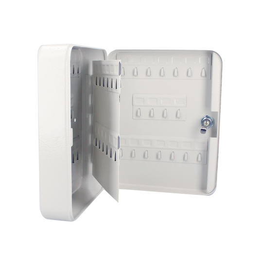 SYS-CLL-60 - Caja para llaves con capacidad para 60 llaves/ Medidas 200 x 250 x 75 mm  (ancho x alto x profundidad)/ Fabricada en acero/ Cerradura con llave.