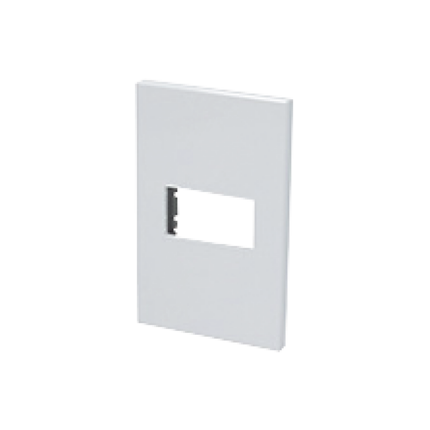 SYS-P600B - Placa de policarbonato con base de acero para 1 módulo 1/3 color blanco.